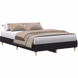 Ce cadre de lit chêne noir moderne apporte un style sympa à ta chambre, alliant esthétique et praticité. Sa surface lisse et  ...
