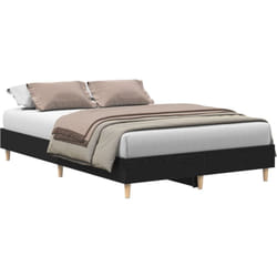 Vidaxl - Lit 140x190 cm en bois d'ingénierie chêne noir