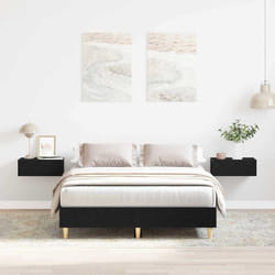 Cadre De Lit Chêne Noir 135 X 190 Cm Bois D'Ingénierie Vidaxl