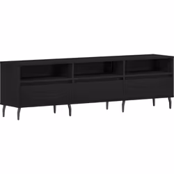 Ce meuble TV moderne en chêne noir t'offre une surface chic et solide qui illumine n'importe quel espace de vie tout en garda ...