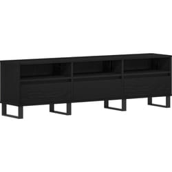 Vidaxl - Meuble tv Noir Chêne 150x30x44,5 cm Bois d'ingénierie
