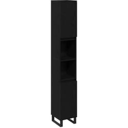 Vidaxl - Cabinet de salle de bain avec porte Chêne noir 30 x 30 x 190 cm