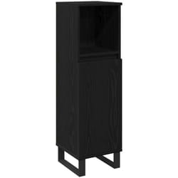 Vidaxl - Cabinet de salle de bain avec porte Chêne noir 30 x 30 x 100 cm