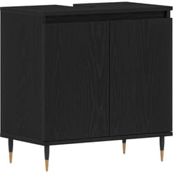 Meuble Sous Lavabo Chêne noir 58 x 33 x 60 cm Bois d'ingénierie Vidaxl