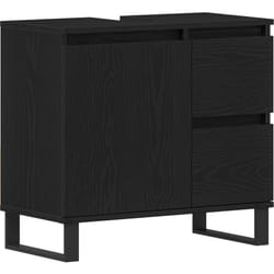 Vidaxl - Meuble sous lavabo Noir Chêne 65x33x60 cm Bois d'ingénierie