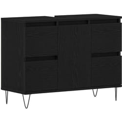 Vidaxl - Meuble sous lavabo Chêne noir 80 x 33 x 60 cm Bois d'ingénierie
