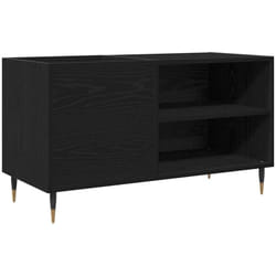 Meuble à vinyles Chêne noir 85 x 38 x 48 cm Bois d'ingénierie Vidaxl