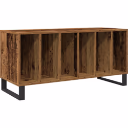 Ce meuble de rangement média en bois massif rustique n'est pas juste pratique ; c'est un super moyen d'exposer vos objets méd ...