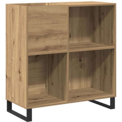 Meuble à vinyles avec étagère chêne artisanal 85 x 38 x 89 cm Vidaxl