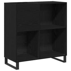 Meuble À Vinyles Chêne Noir 85 X 38 X 89 Cm Bois D'Ingénierie Vidaxl