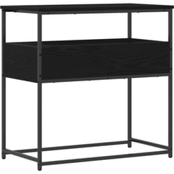 Vidaxl - Table Console Noir Chêne 75x40x75 cm Bois manufacturé et Acier