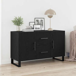 Buffet Chêne Noir 100 X 36 X 60 Cm Bois D'Ingénierie Vidaxl