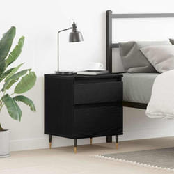 Cabinet De Chevet Chêne Noir 40 X 35 X 50 Cm Bois D'Ingénierie Vidaxl