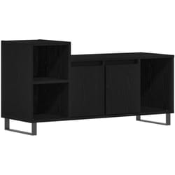 Vidaxl - Meuble tv Noir Chêne 100x35x55 cm Bois d'ingénierie