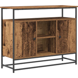 Vidaxl - Buffet en bois ancien 100x35x80 cm en bois aggloméré et acier