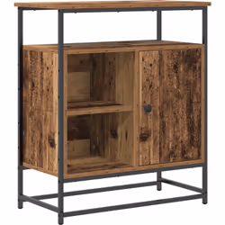 Ce buffet en vieux bois rustique combine praticité et esthétique pour ta salle à manger ou ton espace de vie. Sa belle finiti ...