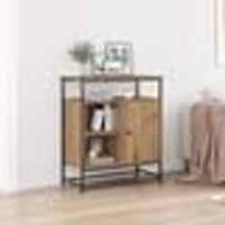 Buffet Bas - vidaXL - Chêne - Finition Mate - 1 Porte - Style Contemporain - Marron