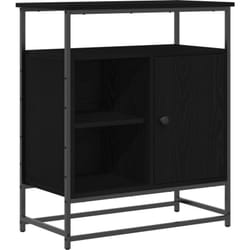 Vidaxl - Buffet Noir Chêne 69x35x80 cm Bois d'ingénierie et Acier
