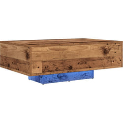 Vidaxl - Table basse avec lumières led en bois ancien 85x55x31 cm