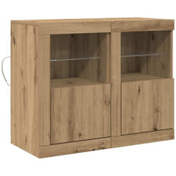 Meuble d'appoint 2 pcs chêne artisanal 41 x 37 x 67 cm Vidaxl