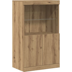 Vidaxl - Buffet avec lumières led Chêne Artisan 60x37x100 cm