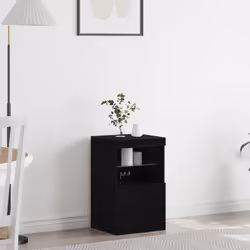 Ce buffet moderne ajoute une touche d'élégance et de praticité à ta salle à manger ou ton salon. Construit en bois MDF de qua ...