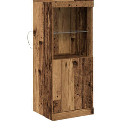 Buffet avec éclairage LED Bois vieilli 41x37x100 cm vidaXL