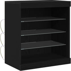 Vidaxl - Buffet avec lumières led Chêne noir 60,5x37x67 cm
