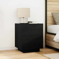 Table De Chevet Avec Tiroir 2 Pcs Chêne Noir 45 X 40 X 55 Cm Vidaxl