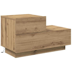 Table de chevet avec tiroir chêne artisanal 70 x 36 x 40.5 cm Vidaxl