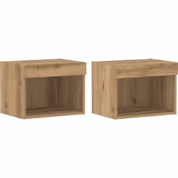 Ce meuble TV est un super point central pour ton salon, alliant fonctionnalité et look avec une finition en chêne fait main q ...
