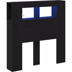 Cette tête de lit en bois noir en bois d'ingénierie est une pièce stylée pour la chambre, offrant un bon support pour votre l ...