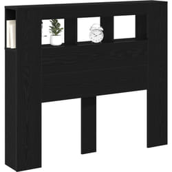 Vidaxl - Tête de lit de rangement avec lumières led Chêne noir 120x18,5x103,5 cm