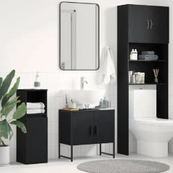 vidaXL Meuble sous-vasque de salle de bain Chêne noir 60 x 30 x 60 cm
