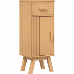 Ce cabinet de salle de bain minimaliste en bois de pin massif est à la fois pratique et esthétique, idéal pour différents sty ...
