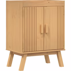 Ce cabinet de salle de bain rustique en pin massif allie style et utilité, parfait pour garder ton espace bien rangé. La fini ...