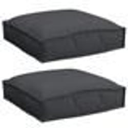 vidaXL Coussins de palette pour siège 2 pcs noirs 40 x 40 x 8 cm en tissu Oxford.
