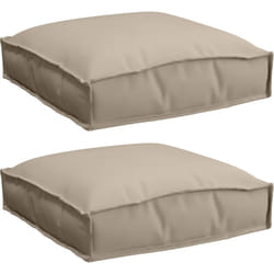 Vidaxl - Coussins Palette pour siège 2 pcs Taupe 40x40x8 cm Tissu Oxford