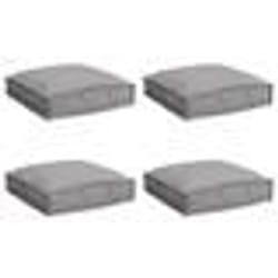 vidaXL Coussins en palette pour siège 4 pcs gris 40 x 40 x 8 cm en tissu Oxford