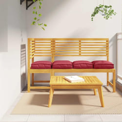 vidaXL Coussins de Palette pour Siège 4 pcs Rouge Bordeaux 40 x 40 x 8 cm Tissu Oxford