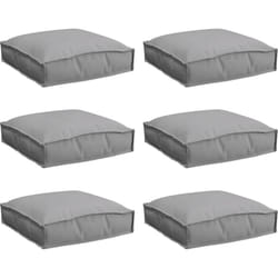 Coussins de palette pour siège, 6 pcs gris, 40x40x8 cm, en tissu Oxford. Vidaxl