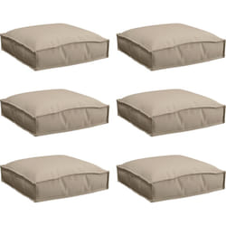 Vidaxl - Coussins de palette pour sièges 6 pcs Taupe 40x40x8 cm Tissu Oxford