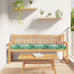 vidaXL Coussin de palette pour banc Motif feuille 200x40x8 cm Tissu Oxford