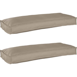 Coussins de palette pour banc 2 pcs Taupe 100x40x8 cm Tissu Oxford Vidaxl