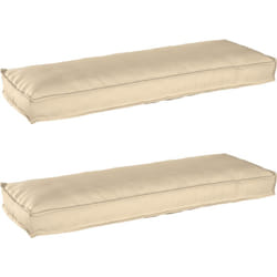 Vidaxl - Coussins de palette pour banc 2 pcs Beige 120x40x8 cm Tissu Oxford