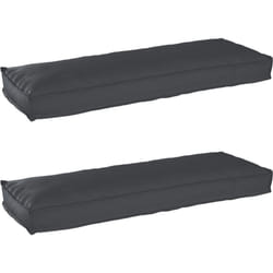 Coussins de palette pour banc 2 pcs Noir 120x40x8 cm Tissu Oxford Vidaxl