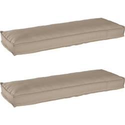 Coussins de palettes pour banc 2 pcs Taupe 120x40x8 cm en tissu Oxford vidaXL