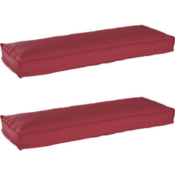 Coussins de Palette pour Banc 2 pcs Rouge Vin 120x40x8 cm Tissu Oxford Vidaxl