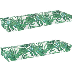 Coussins de Palette pour banc 2 pcs Motif Feuille 120x40x8 cm Tissu Oxford Vidaxl