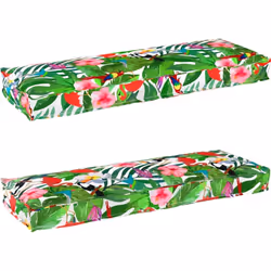 Ce coussin rectangulaire transforme n'importe quel siège en un coin détente fabuleux. Son design floral tropical vibrant met ...